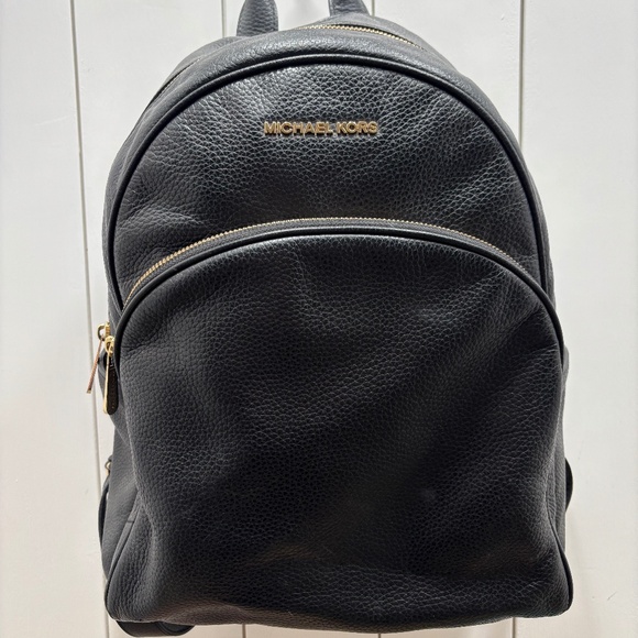 MICHAEL KORS Abbey Medium Pebbled Leather Backpack - Picture 1 of 4